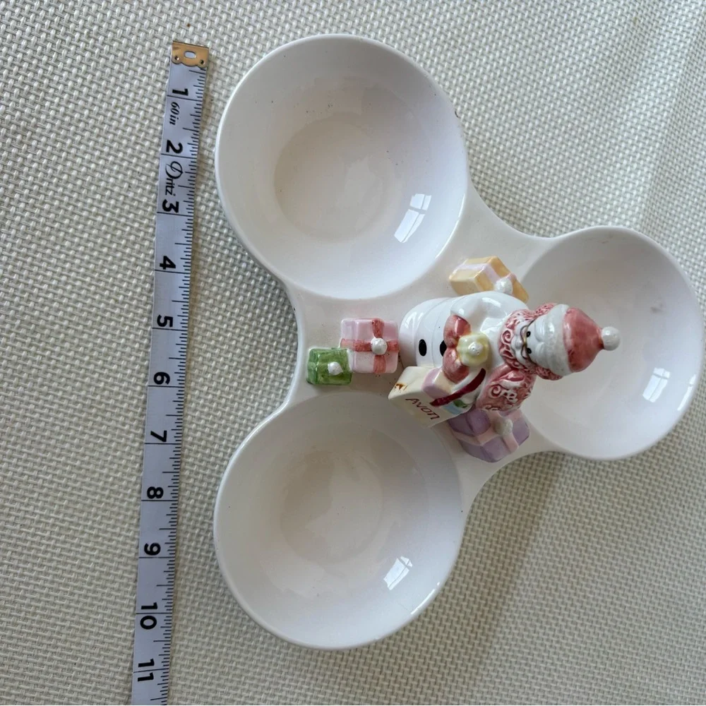 Avon Snowlady 2003 President's Club #2 Seri Holiday Christmas Candy Dish